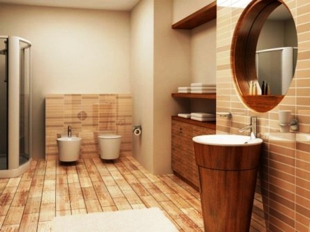 Комбинирование жидких обоев и кафельной плитки в ванной комнате Комбинирование жидких обоев и кафельной плитки в ванной комнате